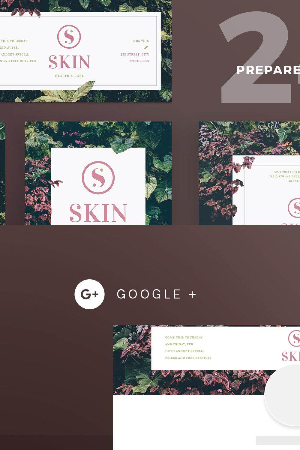 Social Media Pack | Skin Care pinterest preview image.