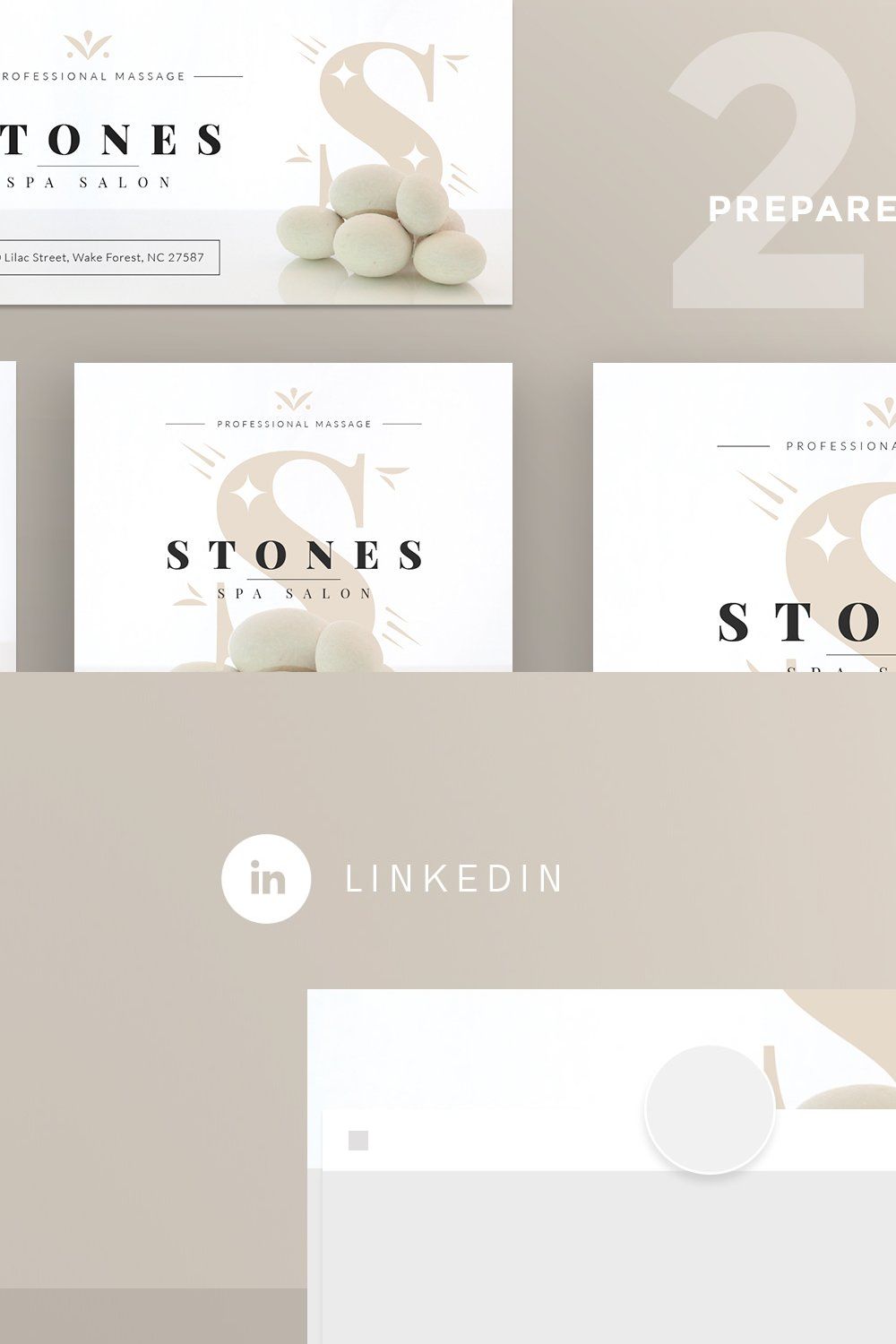 Social Media Pack | Stones Spa pinterest preview image.