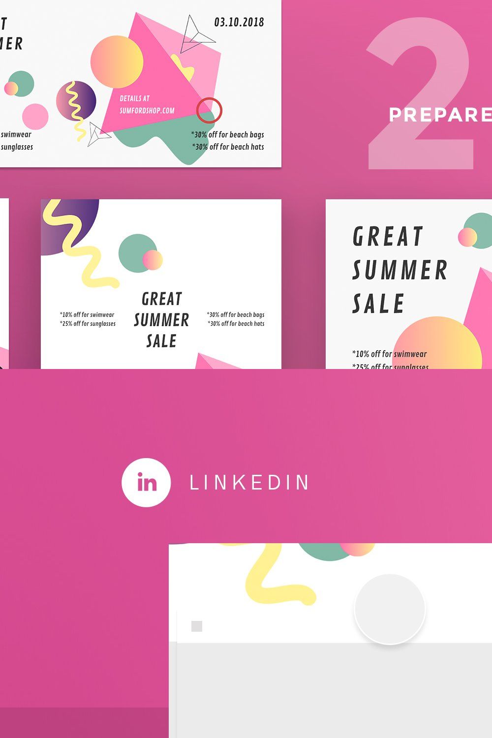 Social Media Pack | Summer Shop pinterest preview image.