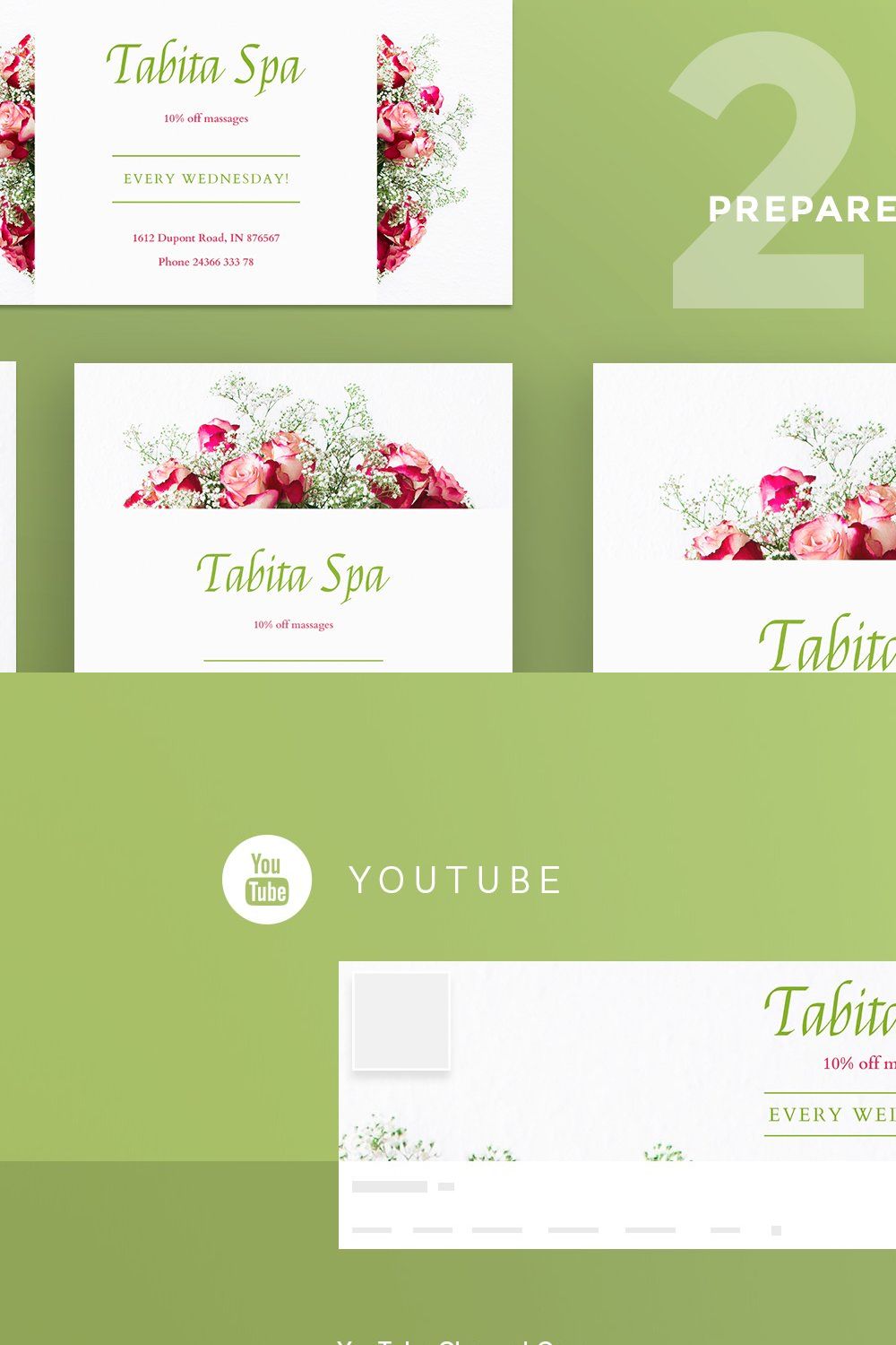 Social Media Pack | Tabita Spa pinterest preview image.