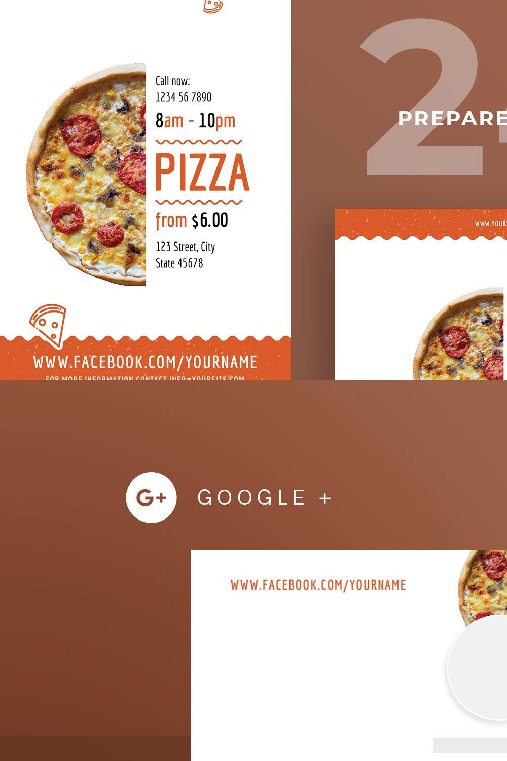 Social Media Pack | Tasty Pizza pinterest preview image.