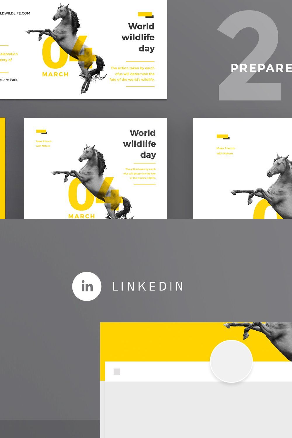 Social Media Pack | World Wildlife pinterest preview image.