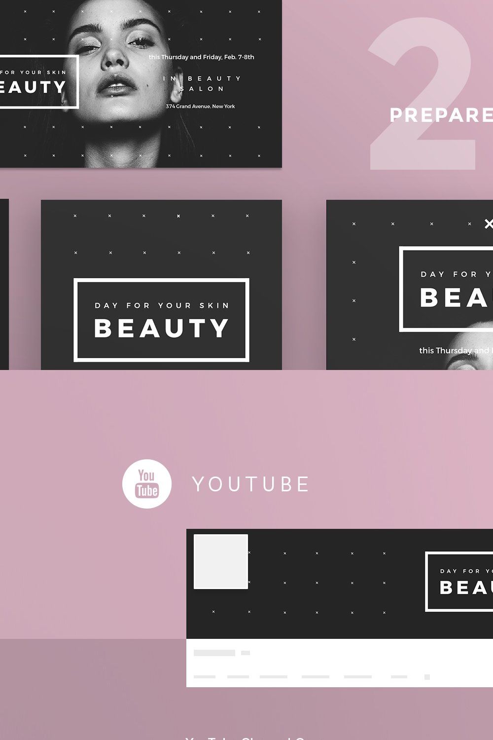 Social Media Pack | Your Skin Beauty pinterest preview image.