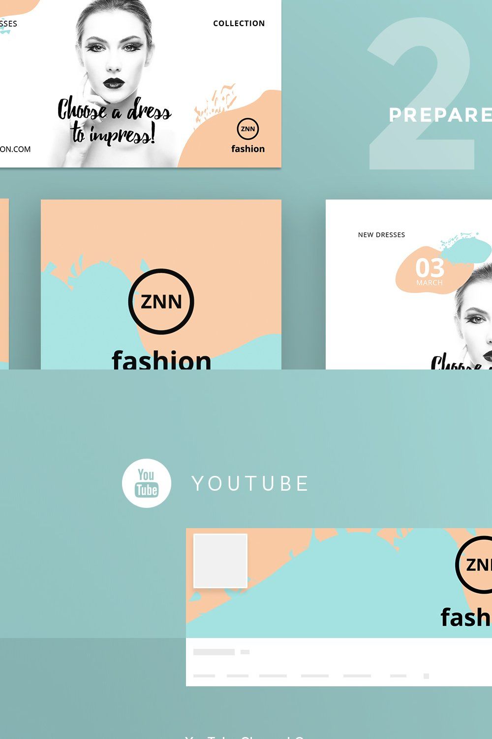 Social Media Pack|Fashion Collection pinterest preview image.