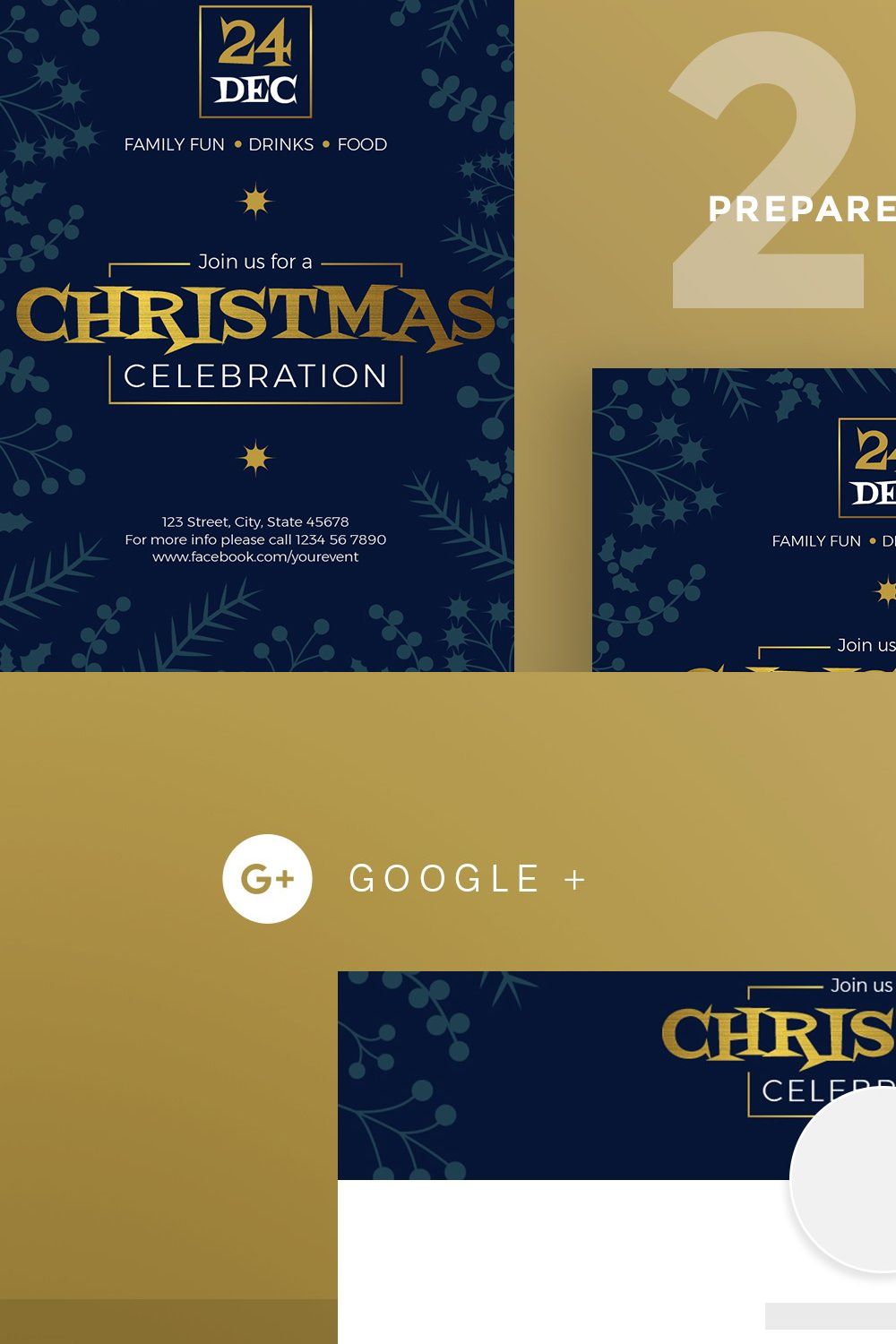 SocialMediaPack|ChristmasCelebration pinterest preview image.