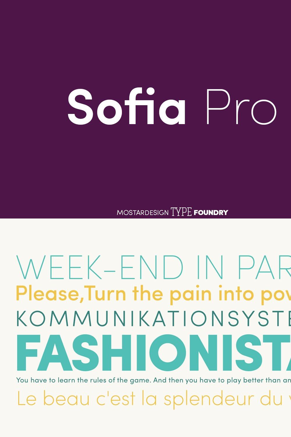 Sofia Pro Complete (16 fonts) pinterest preview image.