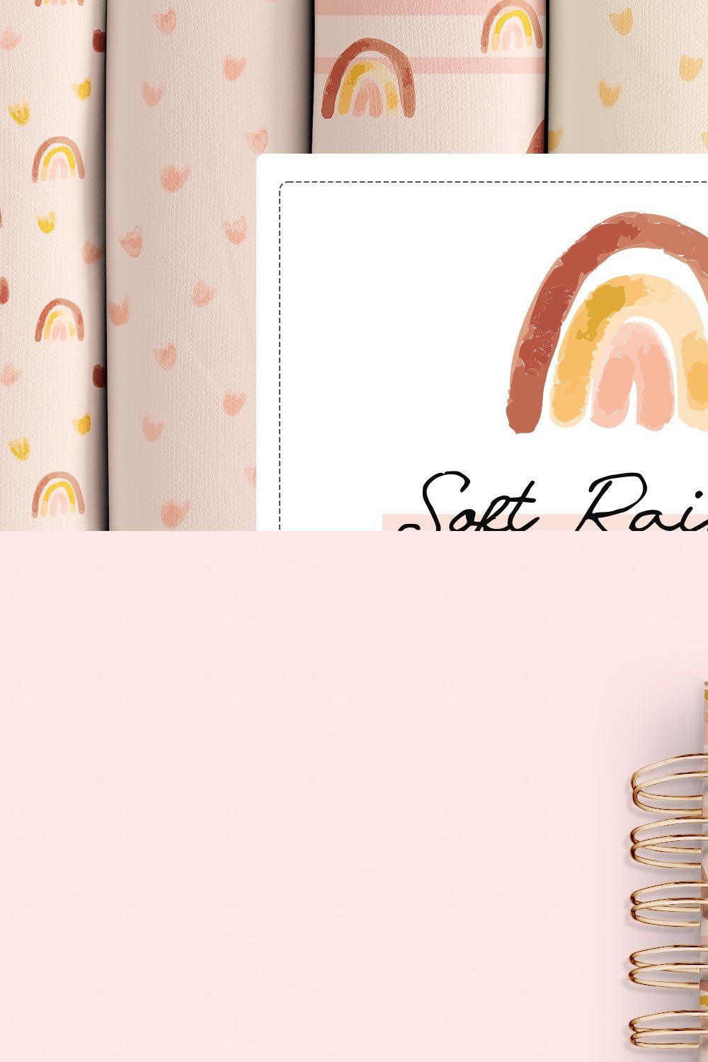 Soft Rainbows - Cliparts & Patterns pinterest preview image.