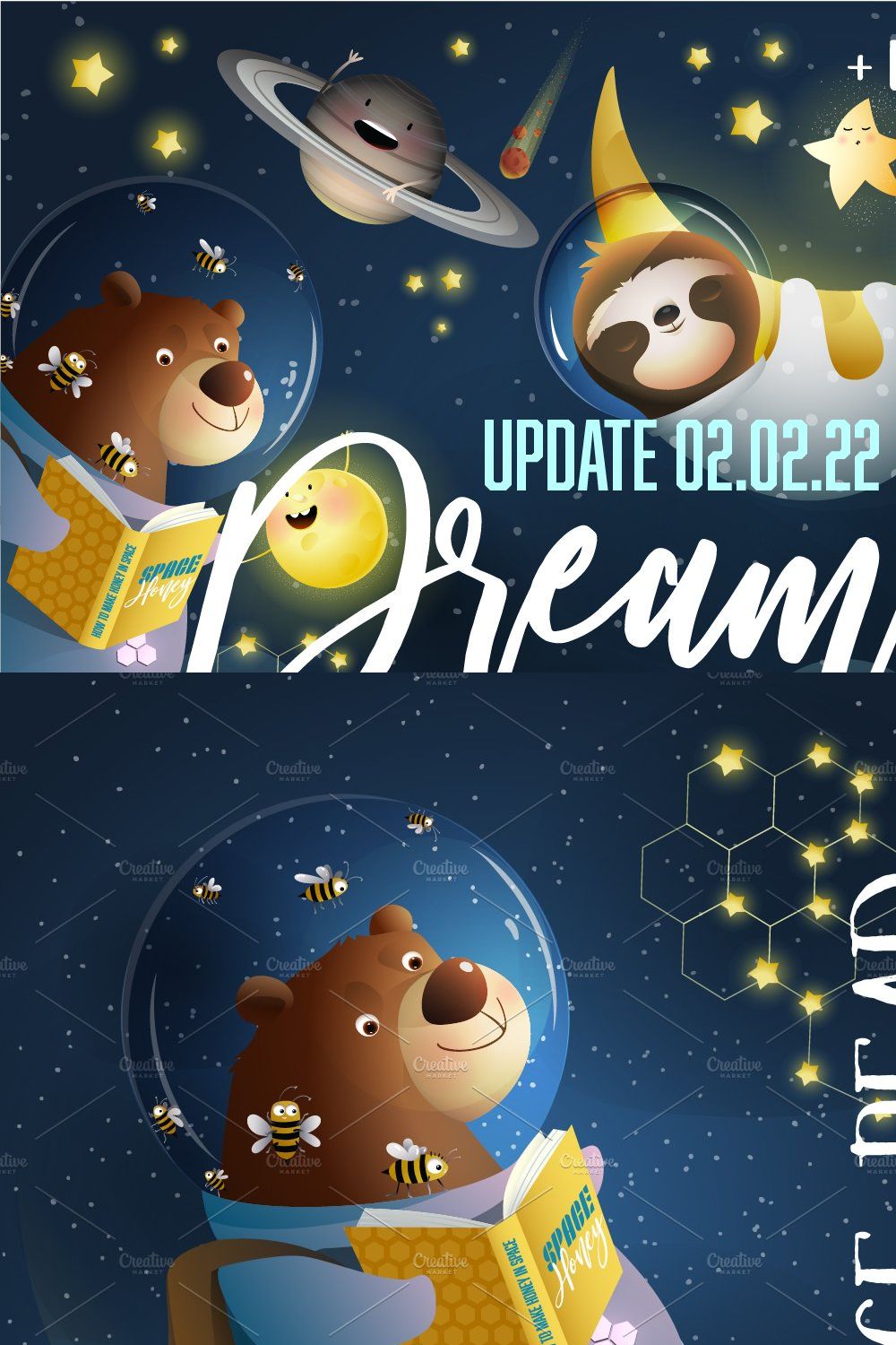 Space Kids Astronaut Dream Bundle pinterest preview image.