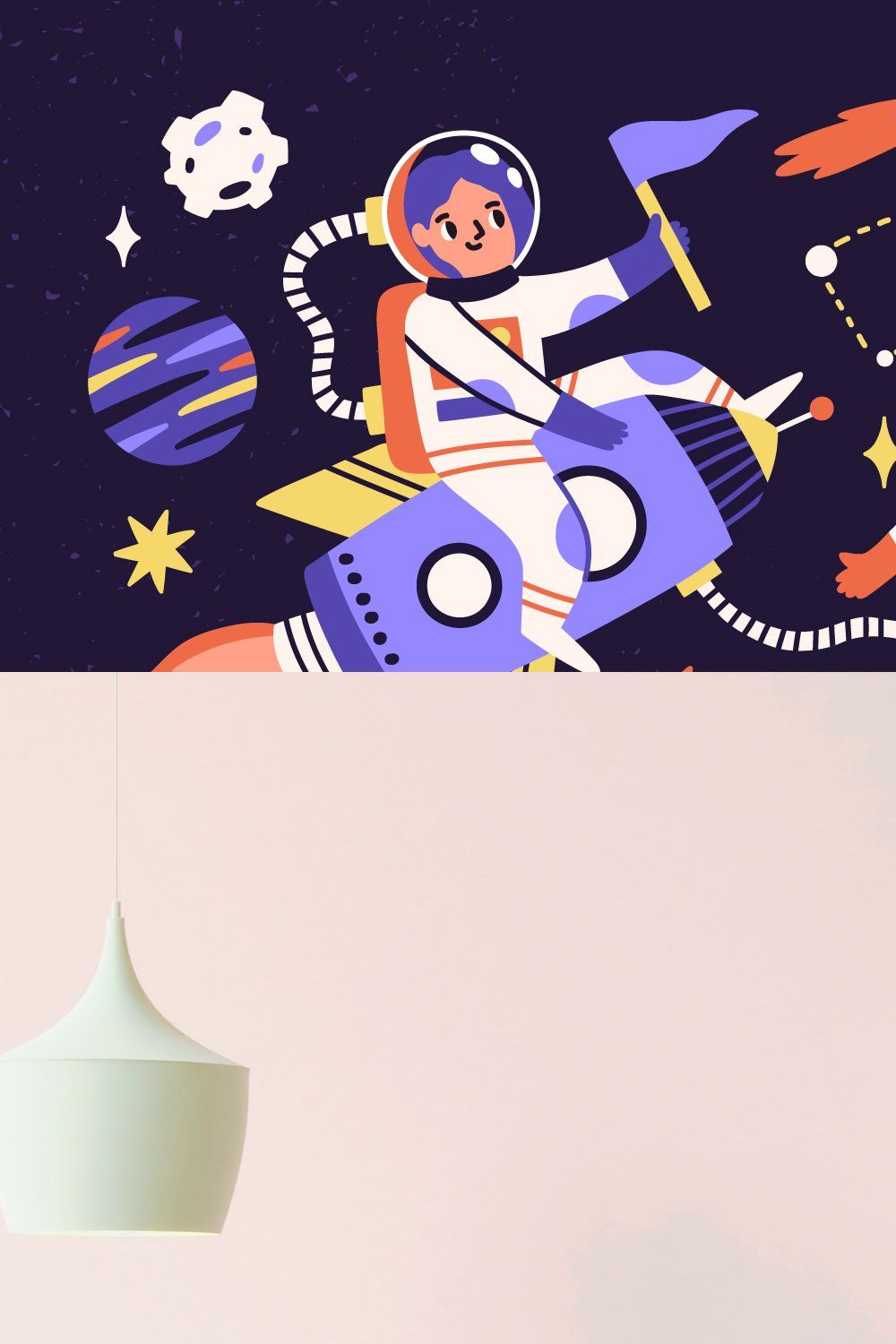 Space objects childish set pinterest preview image.