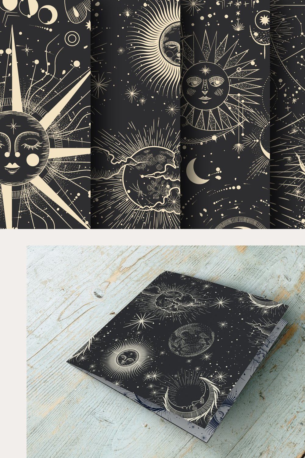 Space pattern set pinterest preview image.