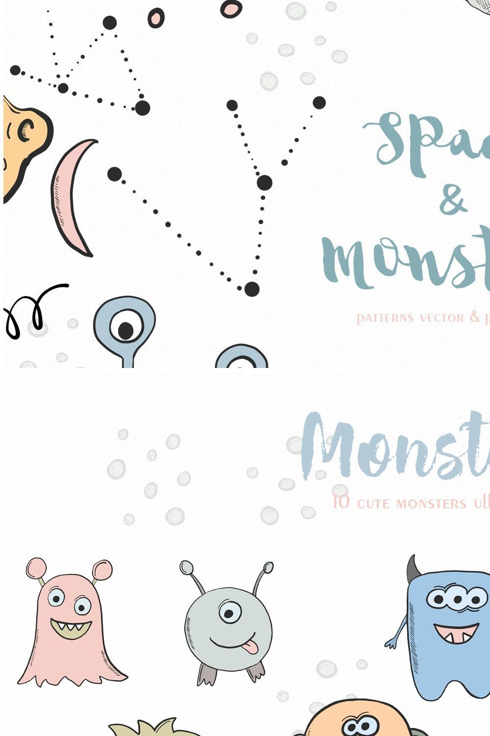 Spase & monsters clipart pinterest preview image.