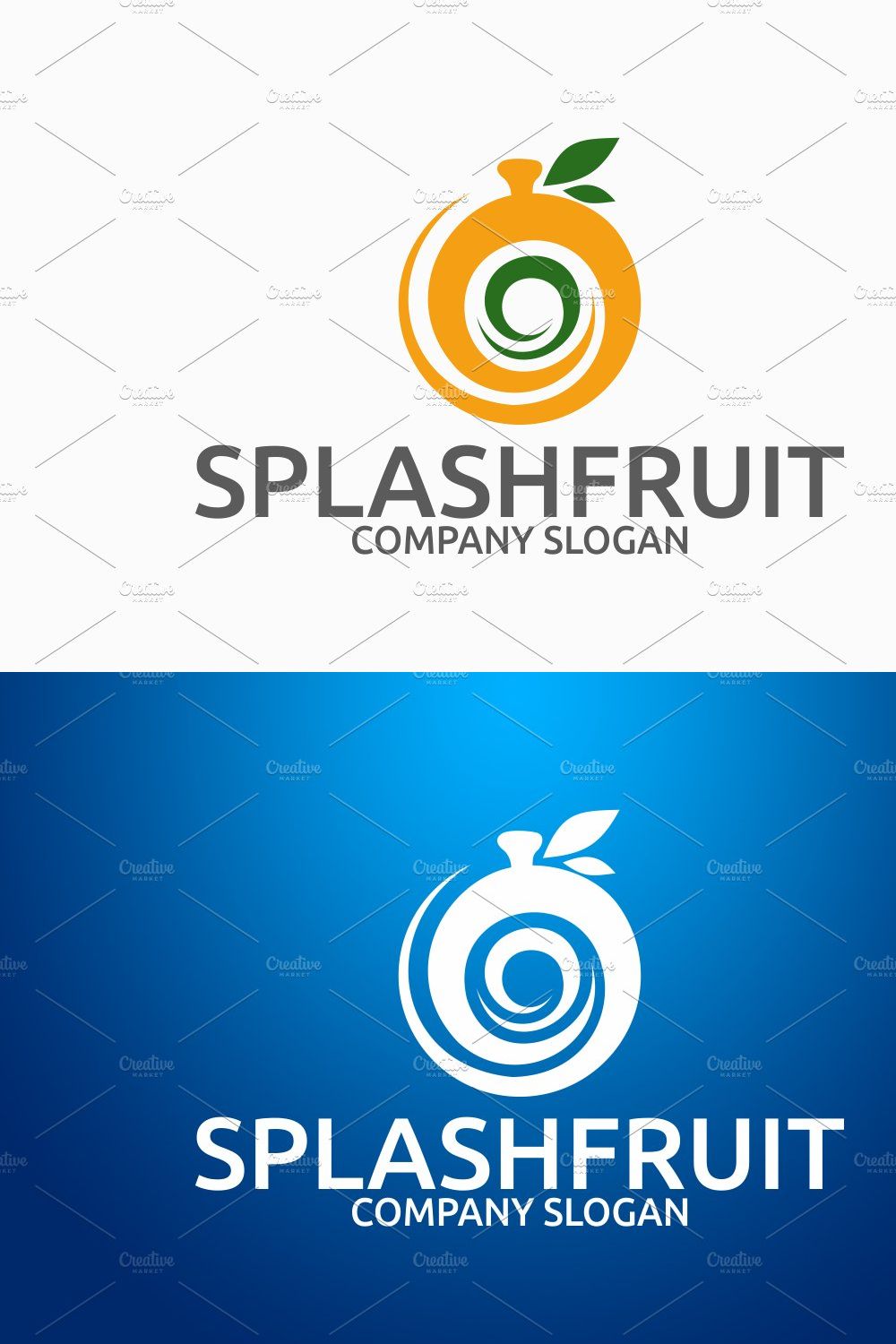 Splash Fruit Logo pinterest preview image.