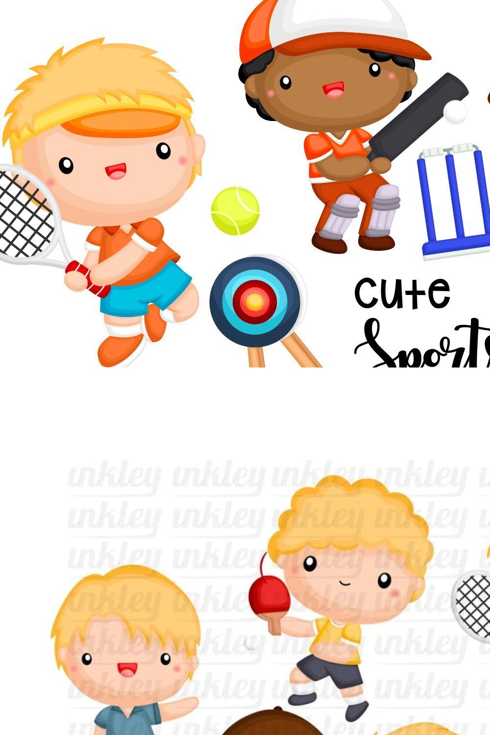 Sport and Boys Clipart pinterest preview image.