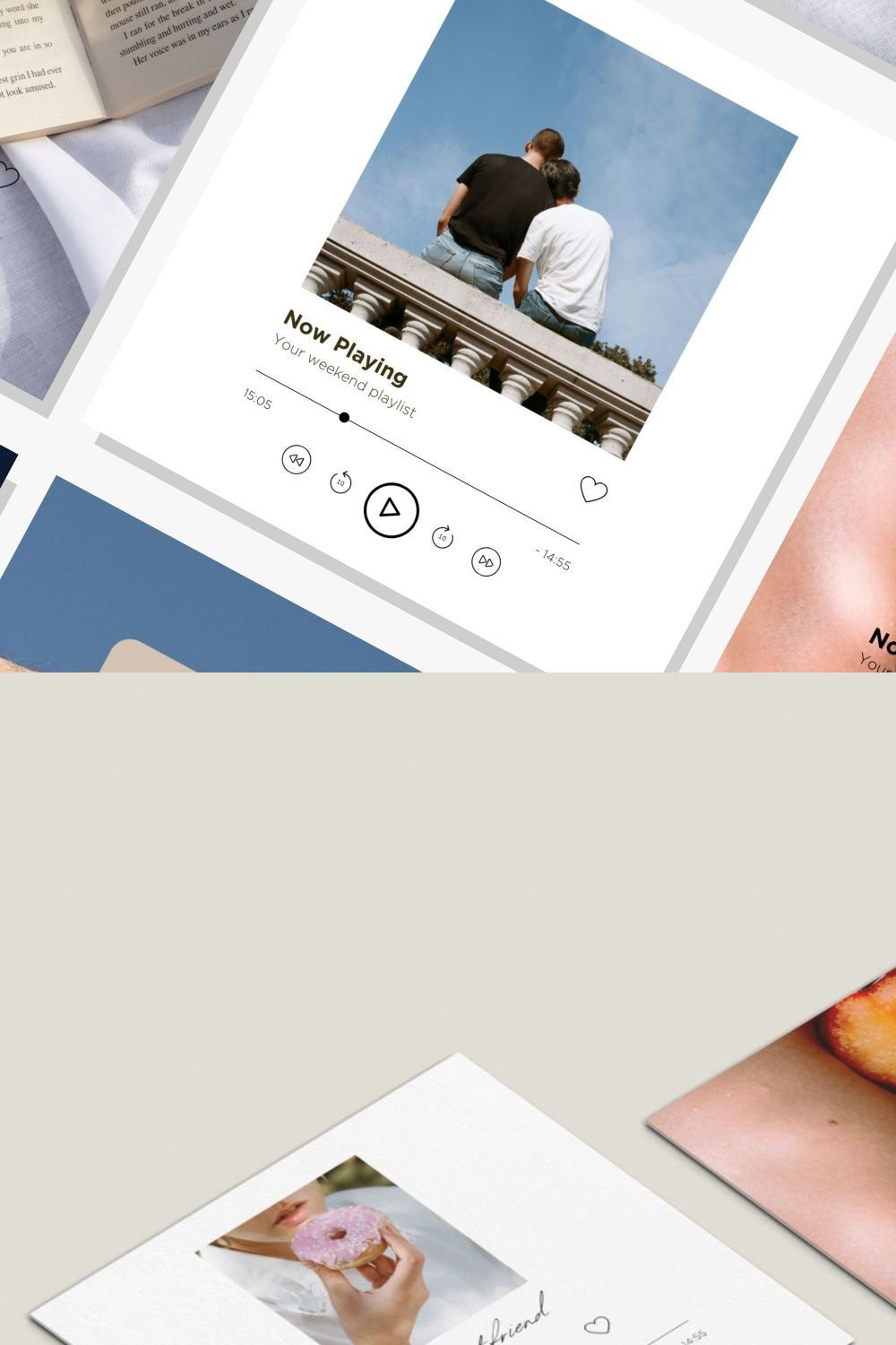 Spotify Instagram Canva Template pinterest preview image.