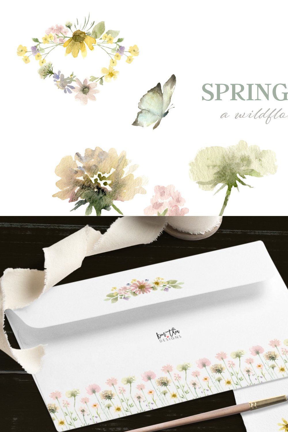 Spring Meadow Wildflower Collection pinterest preview image.