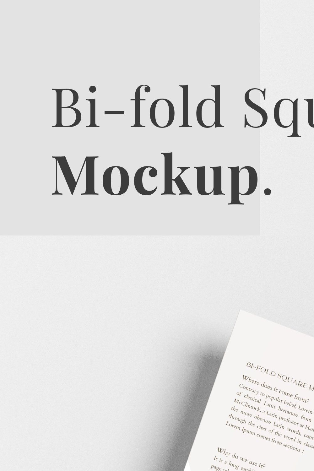 Square Bi-Fold Brochure Mockup pinterest preview image.