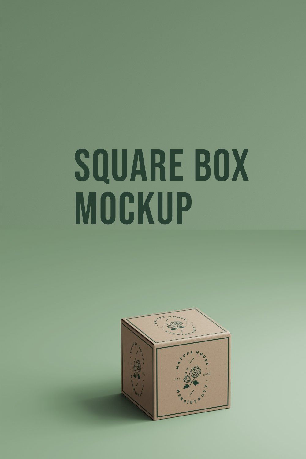 Square Box Mockup pinterest preview image.
