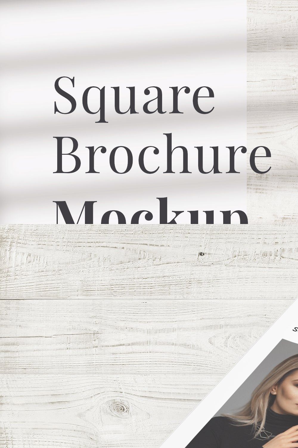 Square Brochure and Catalog Mockups pinterest preview image.