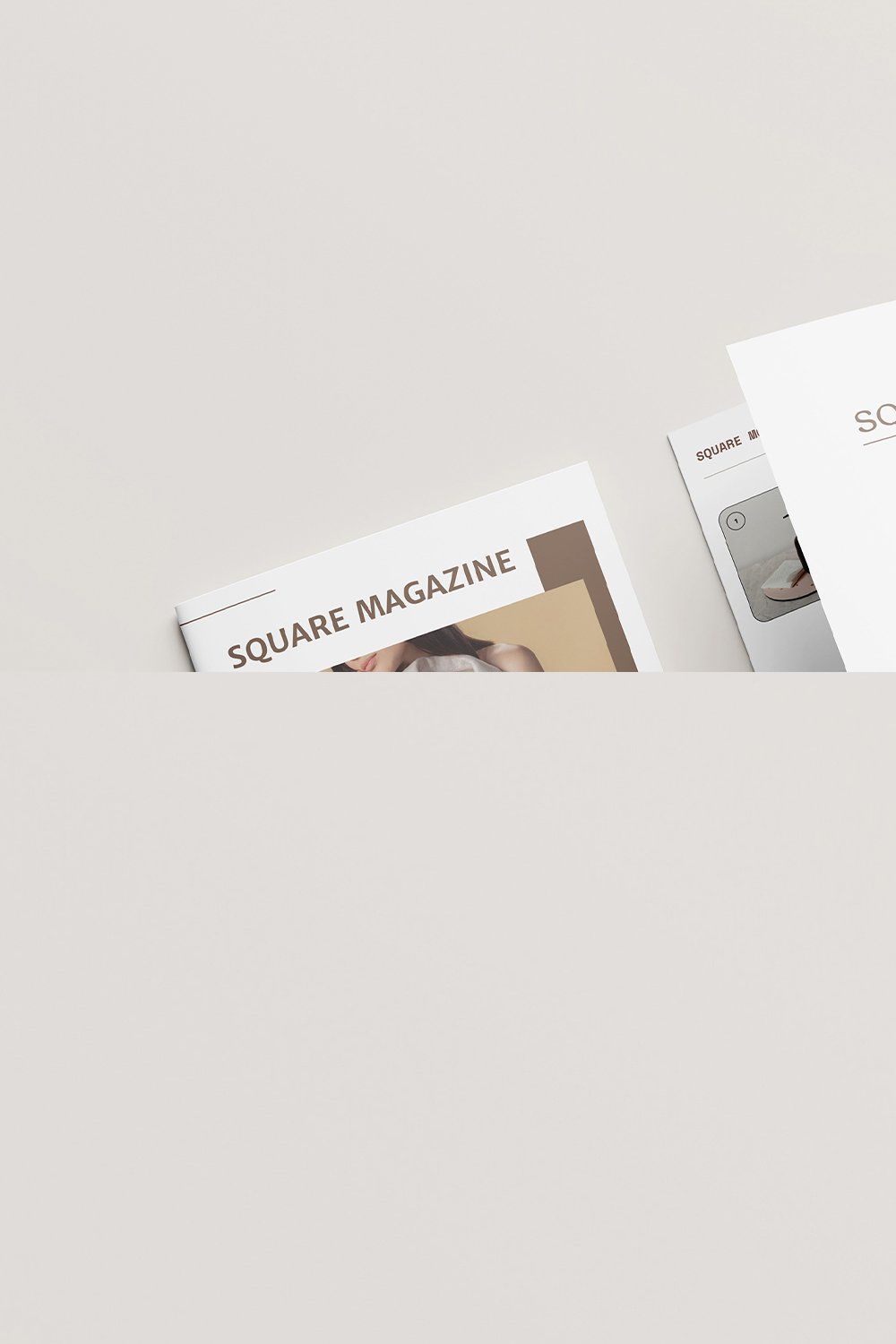 Square Brochure Catalog Mockup pinterest preview image.