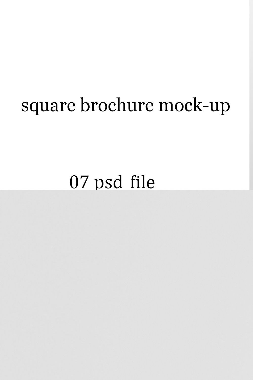 Square Brochure mockup pinterest preview image.