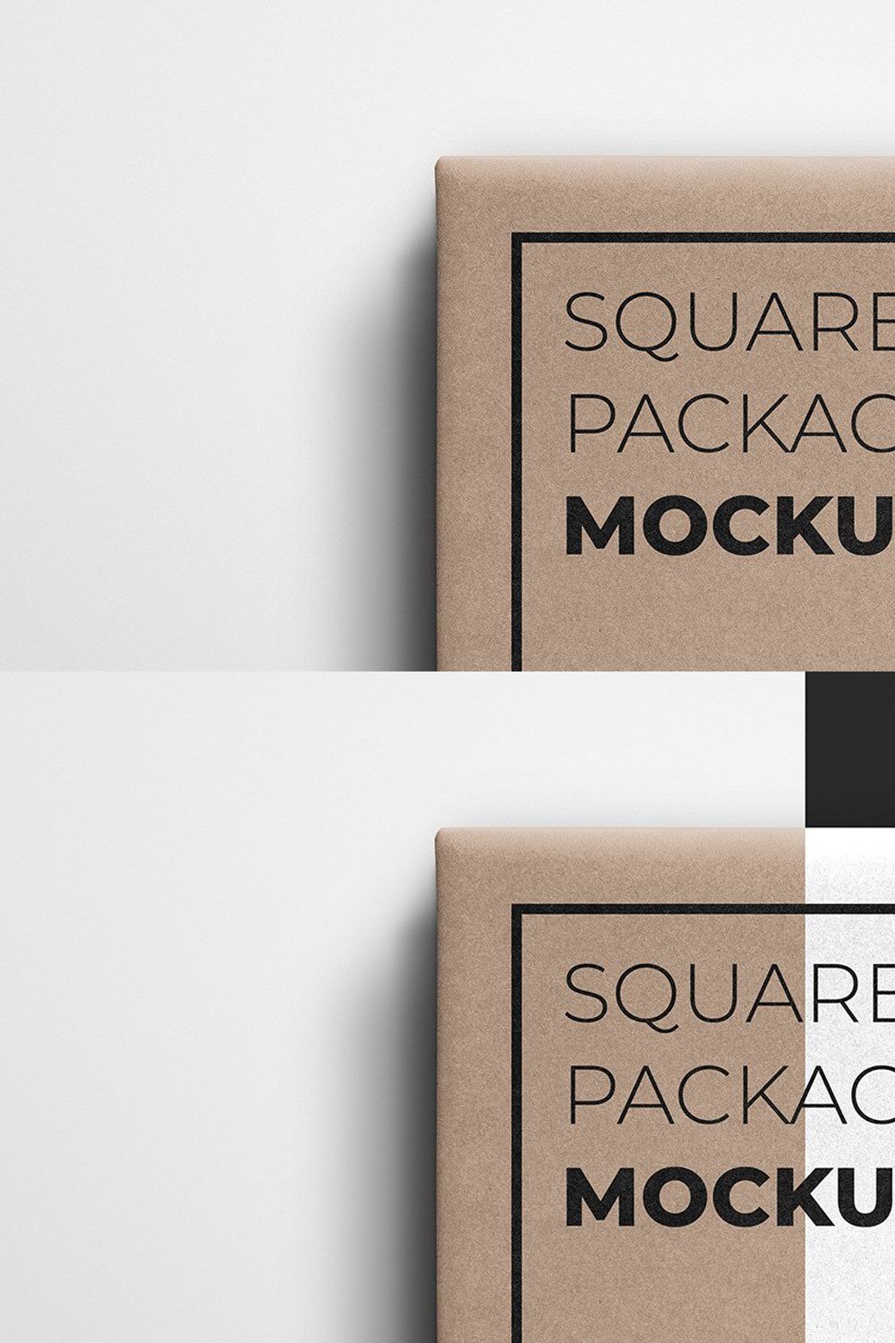 Square Gift Package Mockup pinterest preview image.