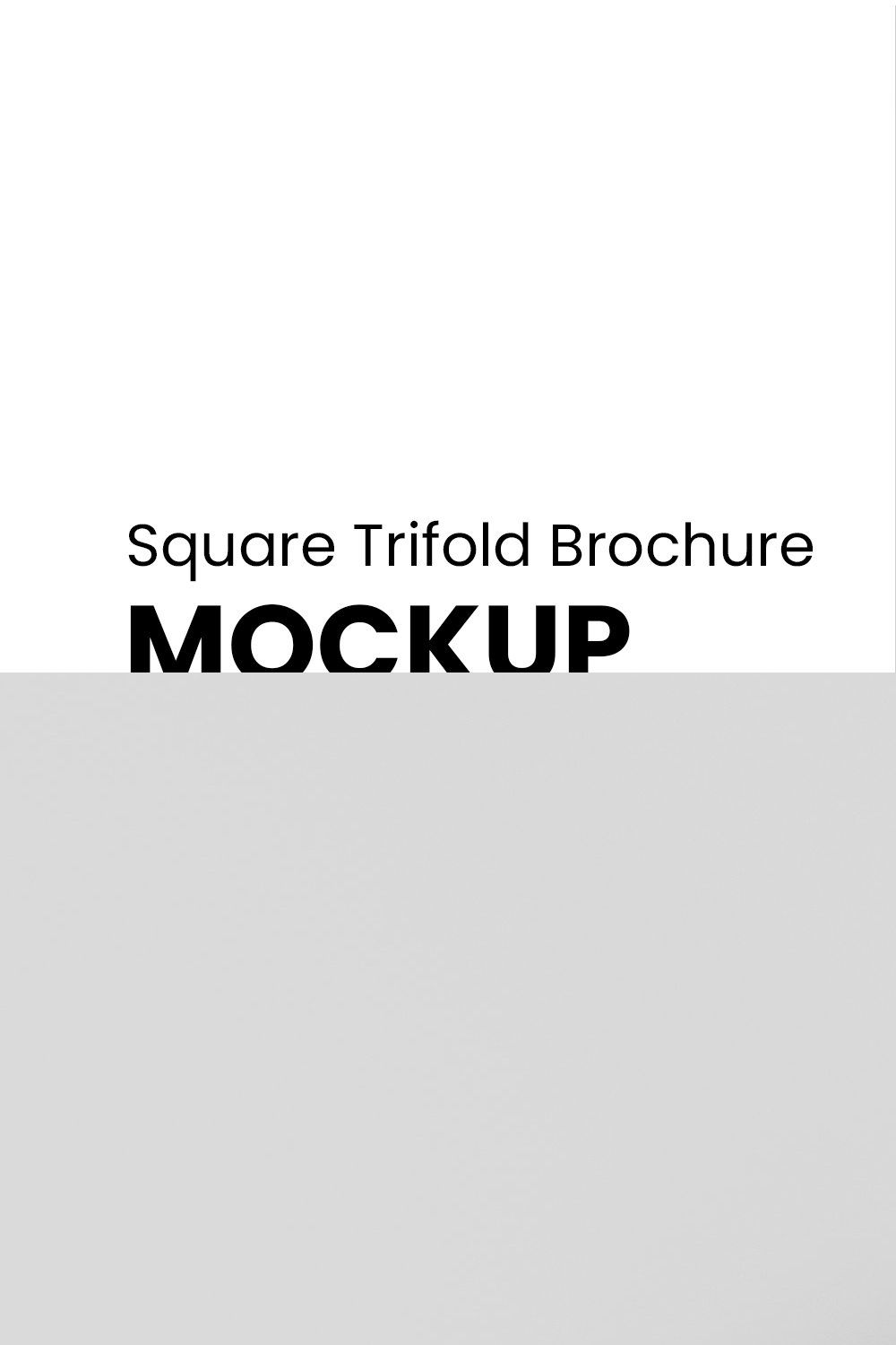 Square Trifold Brochure Mockup pinterest preview image.