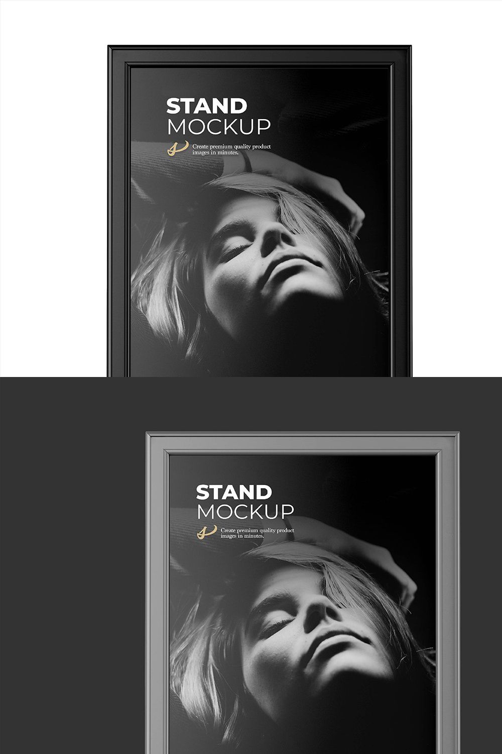 Stand Mockup Template pinterest preview image.