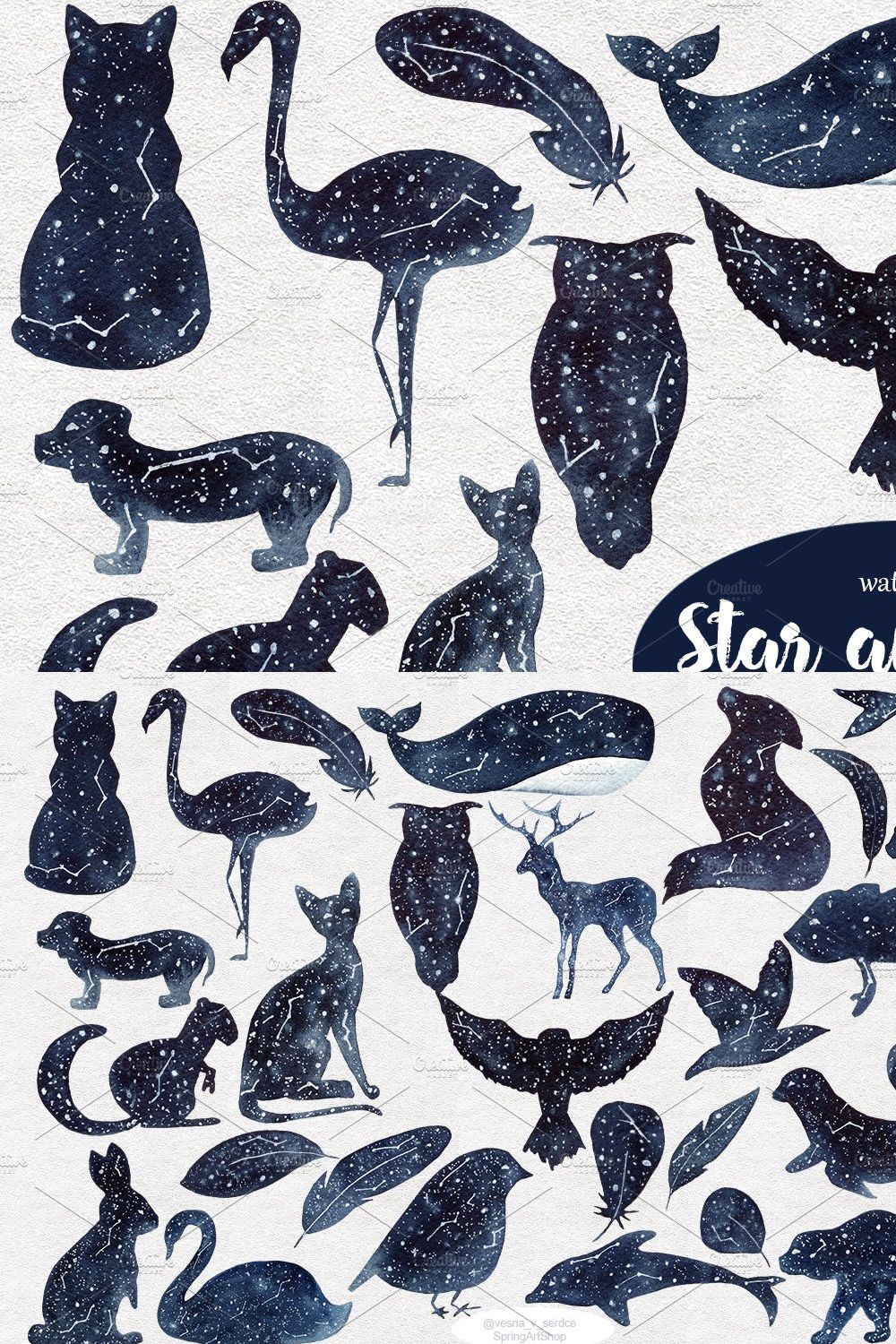 Star animals clipart & patterns pinterest preview image.