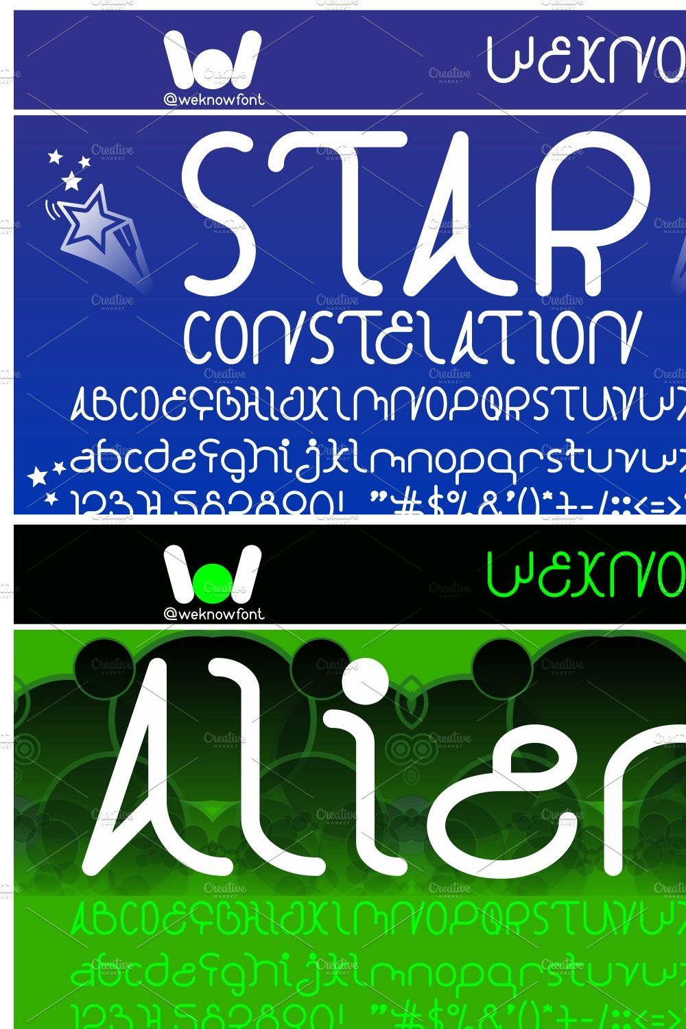 star constellation font pinterest preview image.