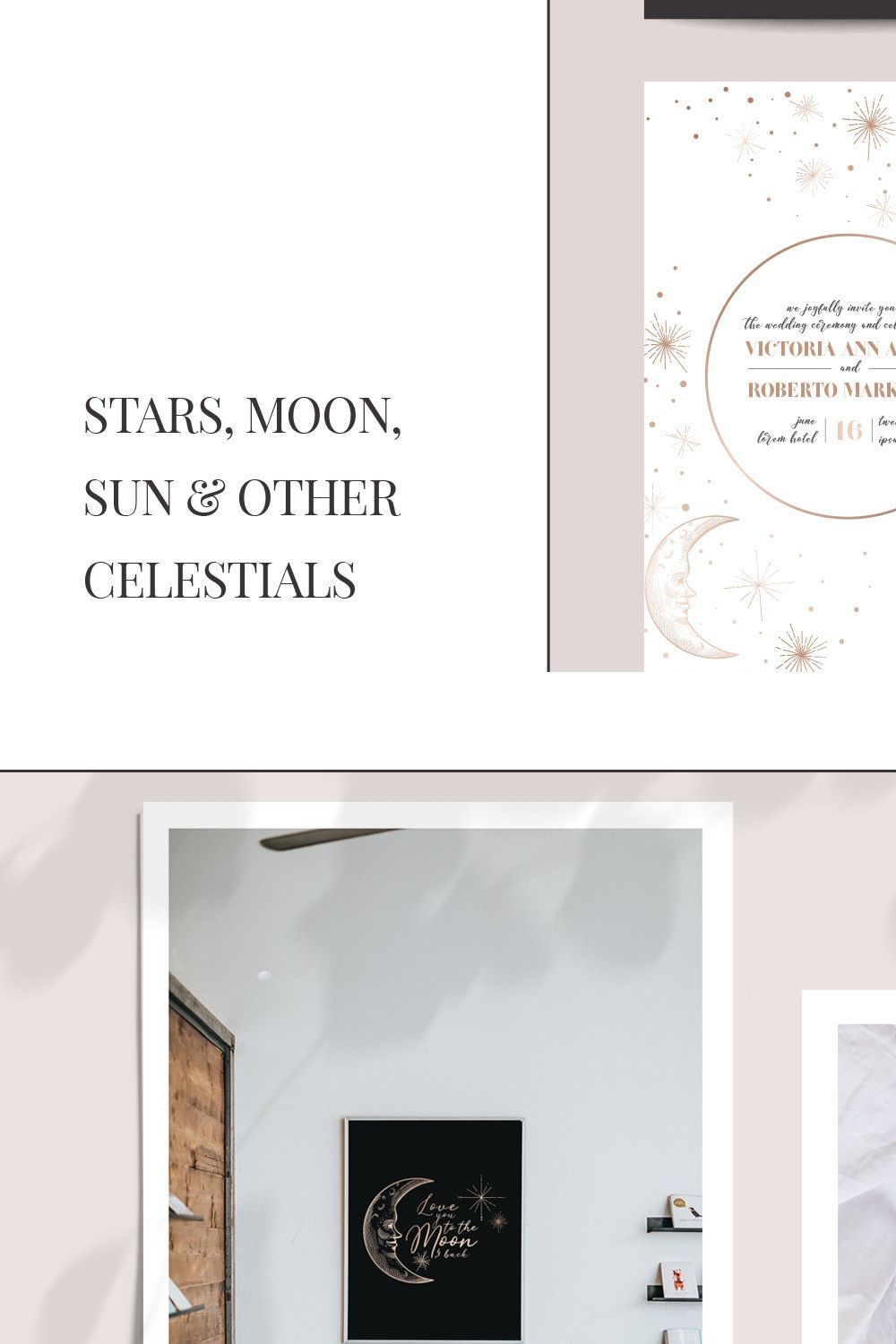 Stars, Moon, Sun & Celesestials pinterest preview image.