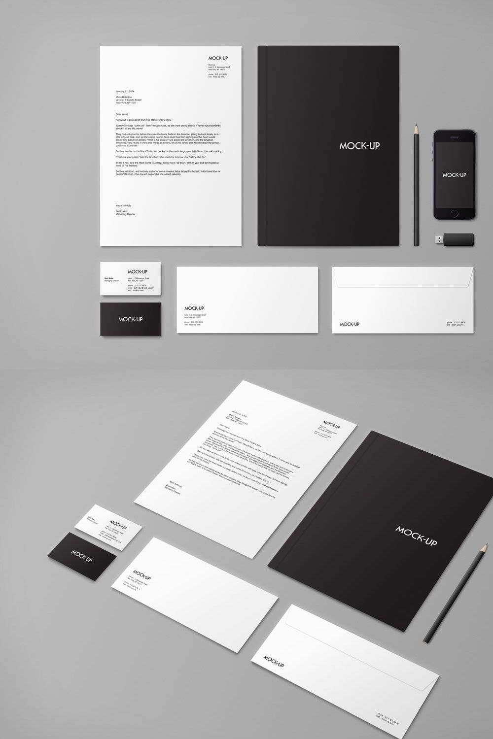 Stationery & Branding Mock-up pinterest preview image.