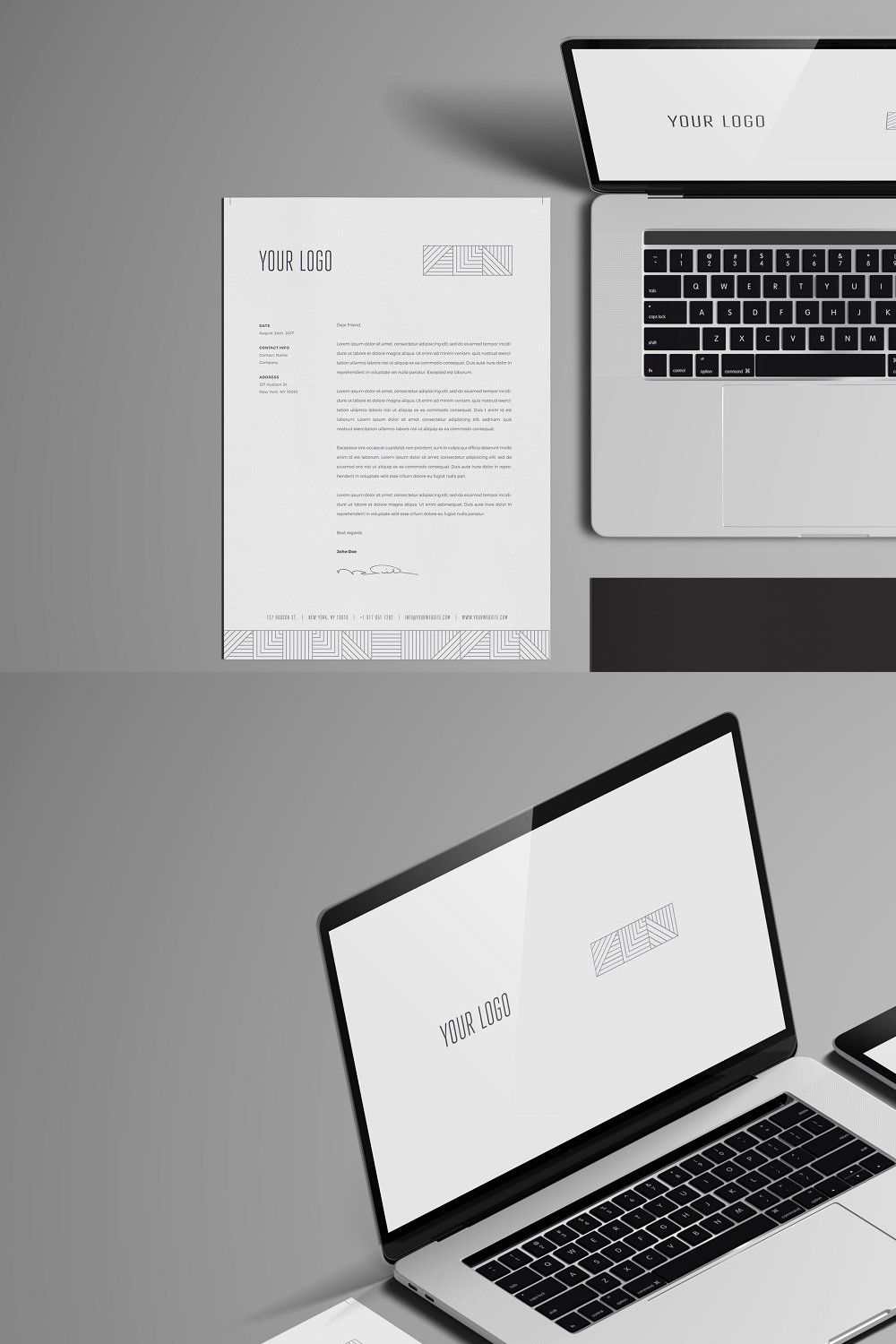 Stationery / Branding Mock-Up pinterest preview image.