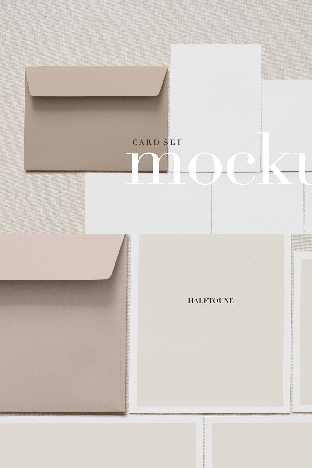 Stationery Mockup | Card Set Mockup pinterest preview image.