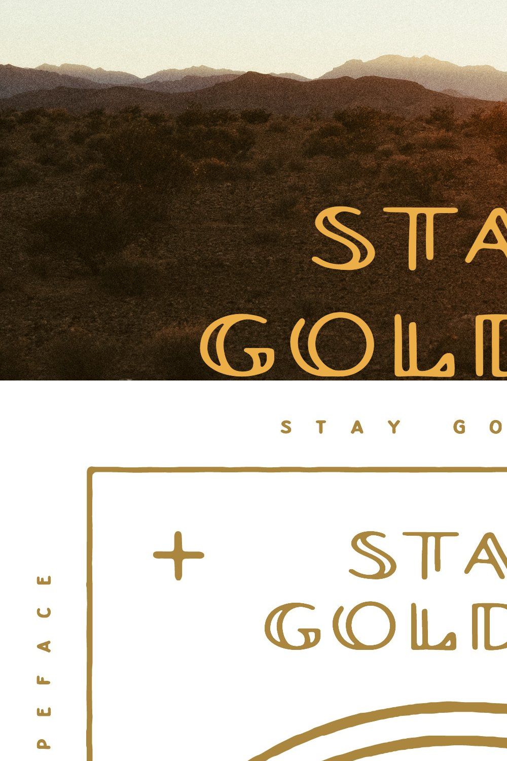 Stay Golden Typeface pinterest preview image.