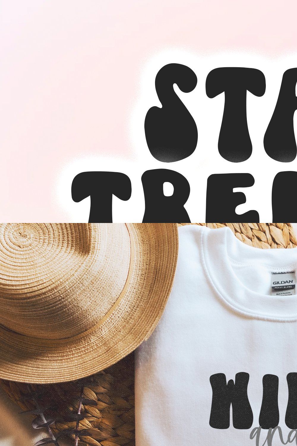 Stay Trendy | Boho Groovy Font pinterest preview image.