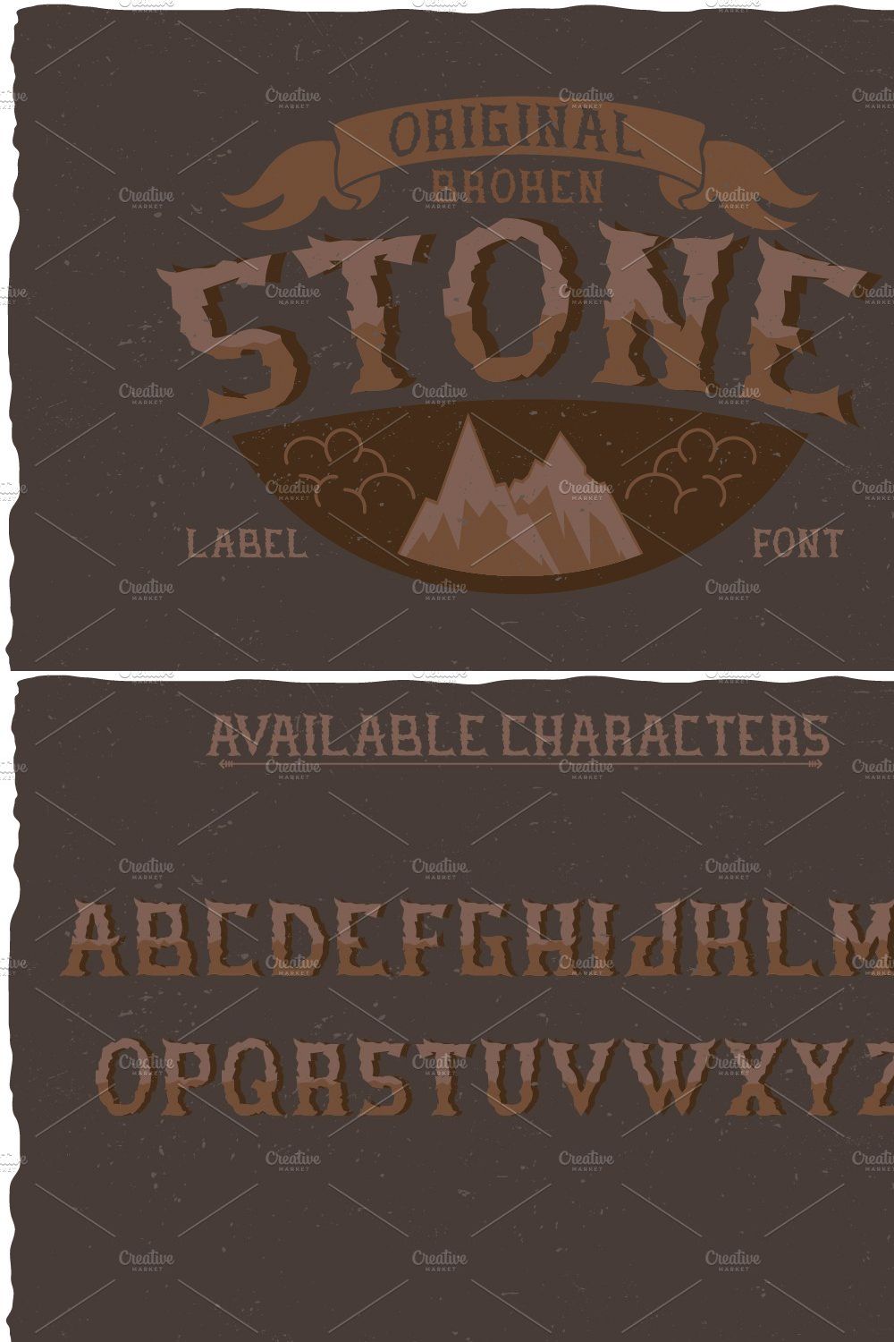 Stone Angry Look Label Typeface pinterest preview image.
