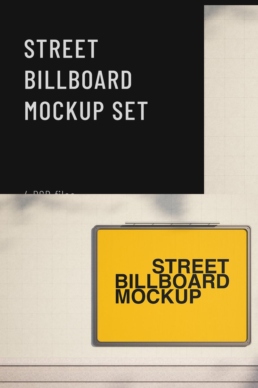 Street Billboard Mockup Set pinterest preview image.