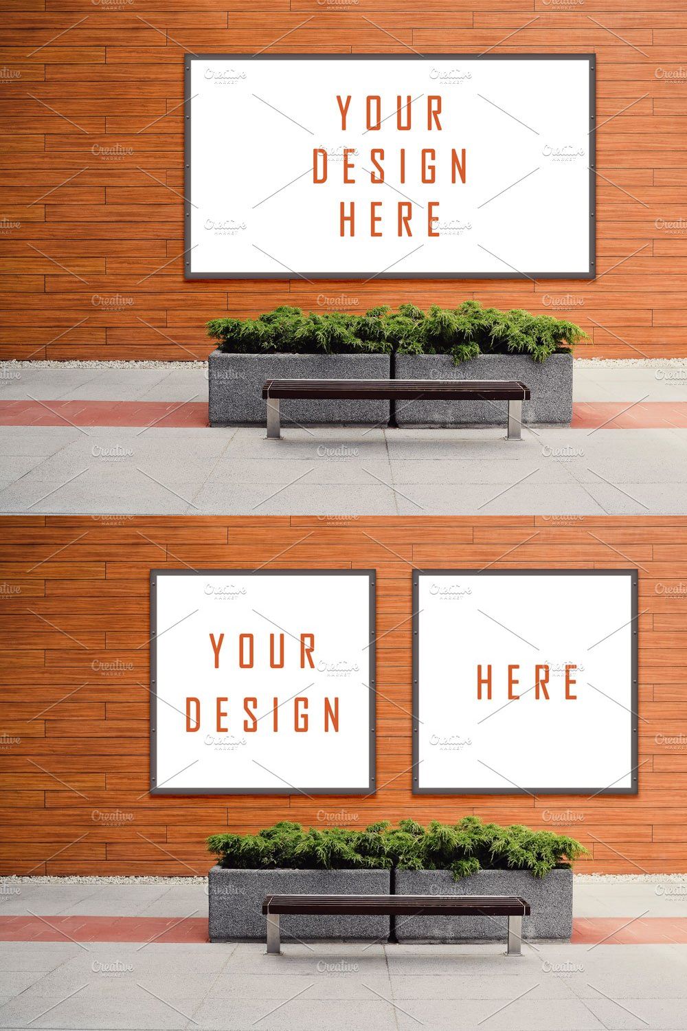 Street Billboard Mockup Template pinterest preview image.