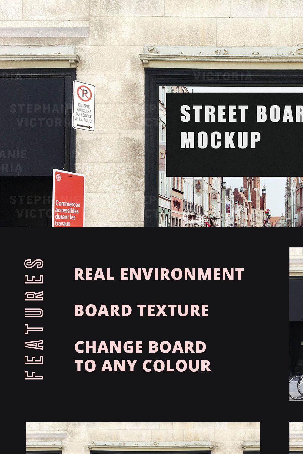 Street Board Mockup pinterest preview image.