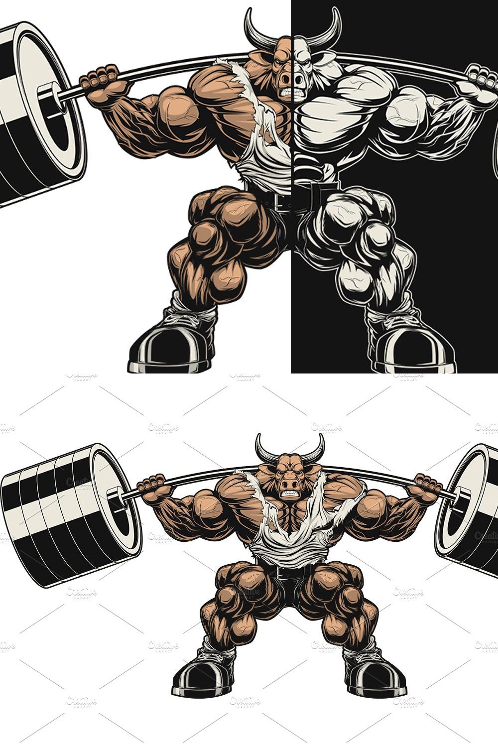 Strong bull pinterest preview image.