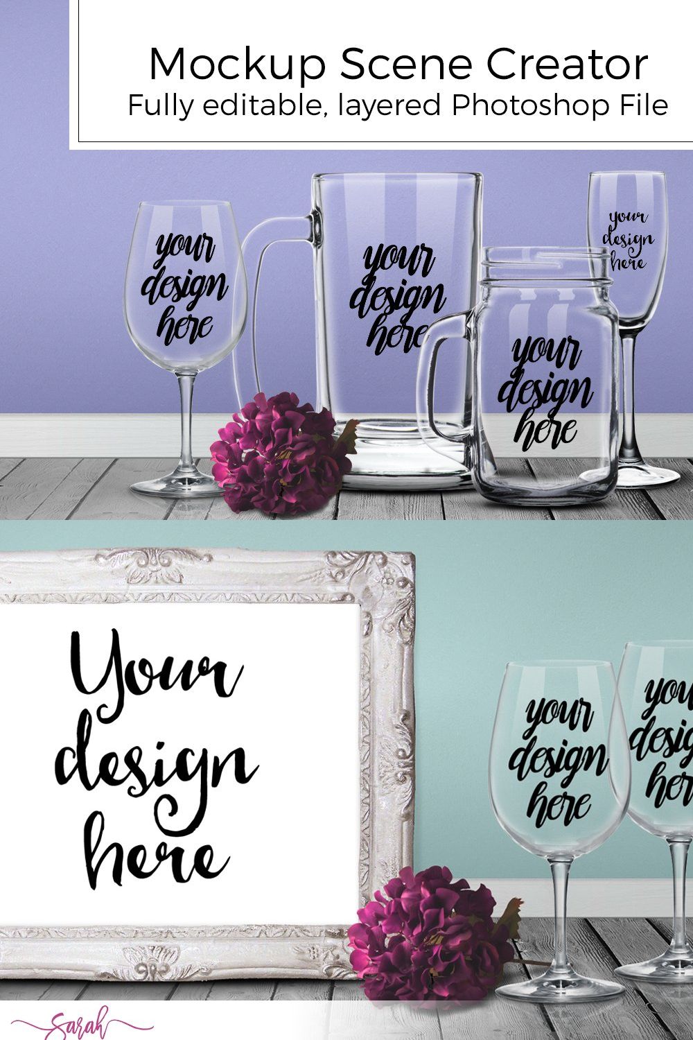 Styled Mockup Scene Creator Bundle pinterest preview image.