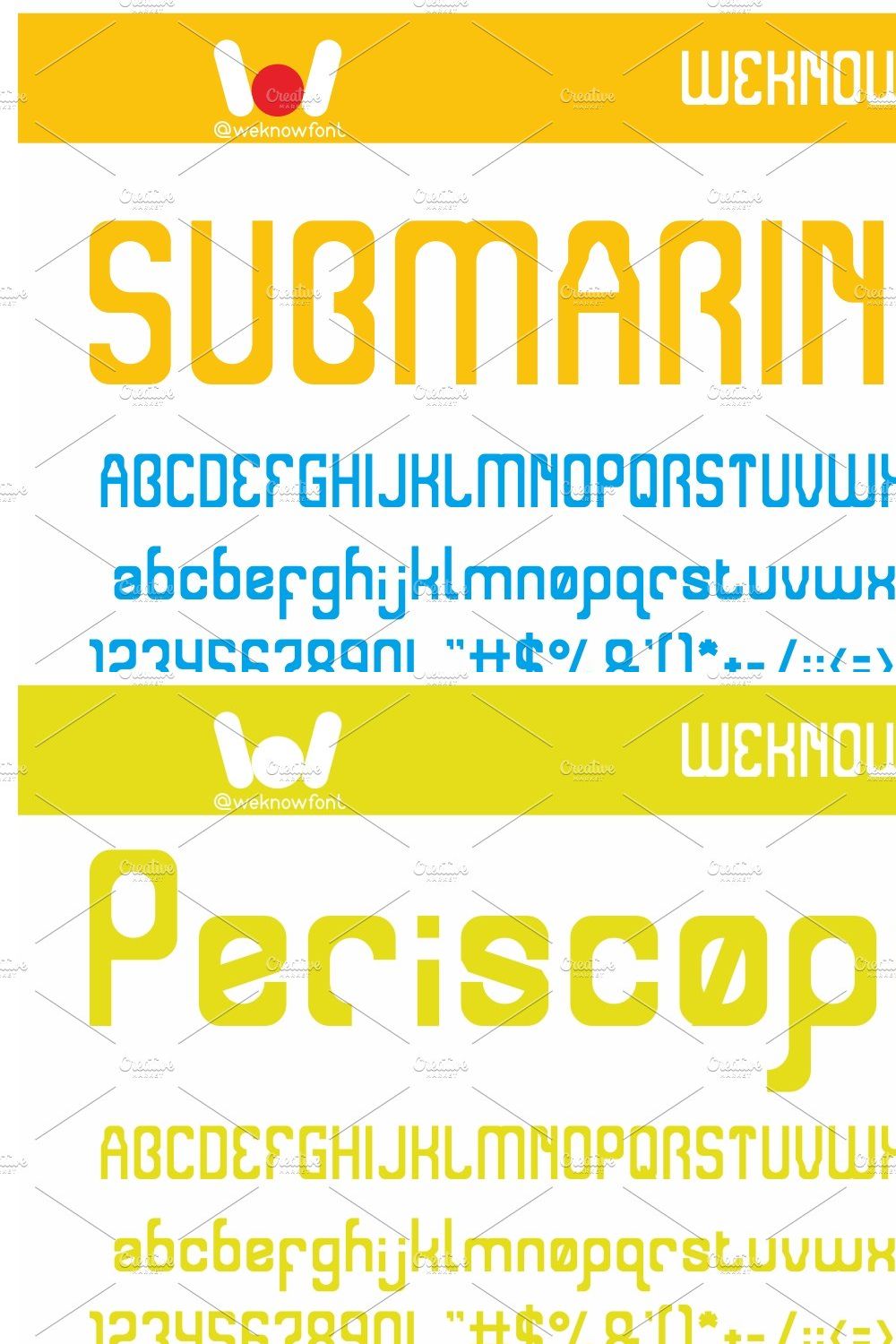 Submarine font pinterest preview image.
