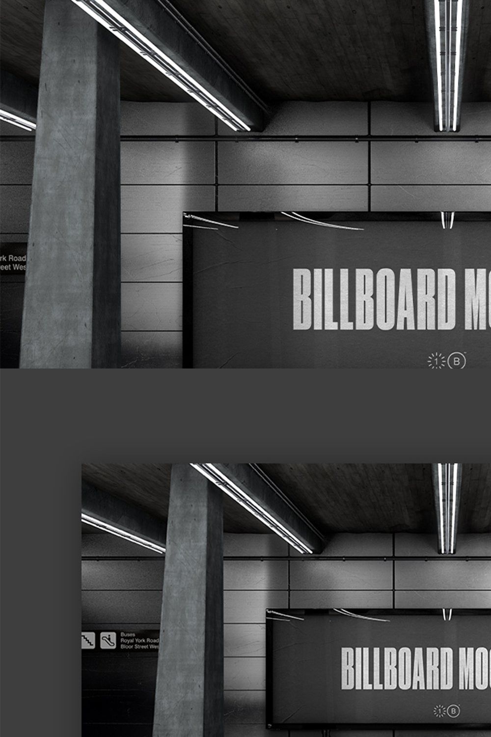 Subway Billboard Mockup - No. 001 pinterest preview image.