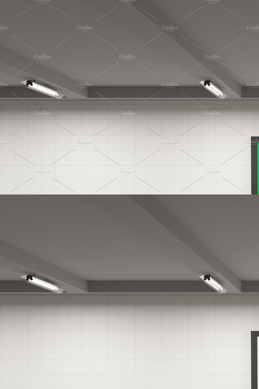 Subway Signage Horizontal Mockup pinterest preview image.