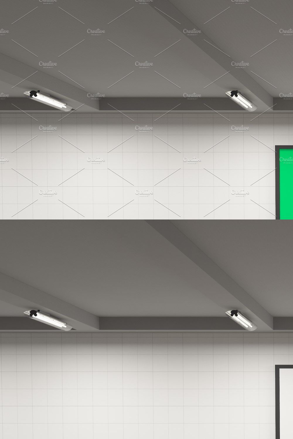 Subway Two Signage Mockup pinterest preview image.