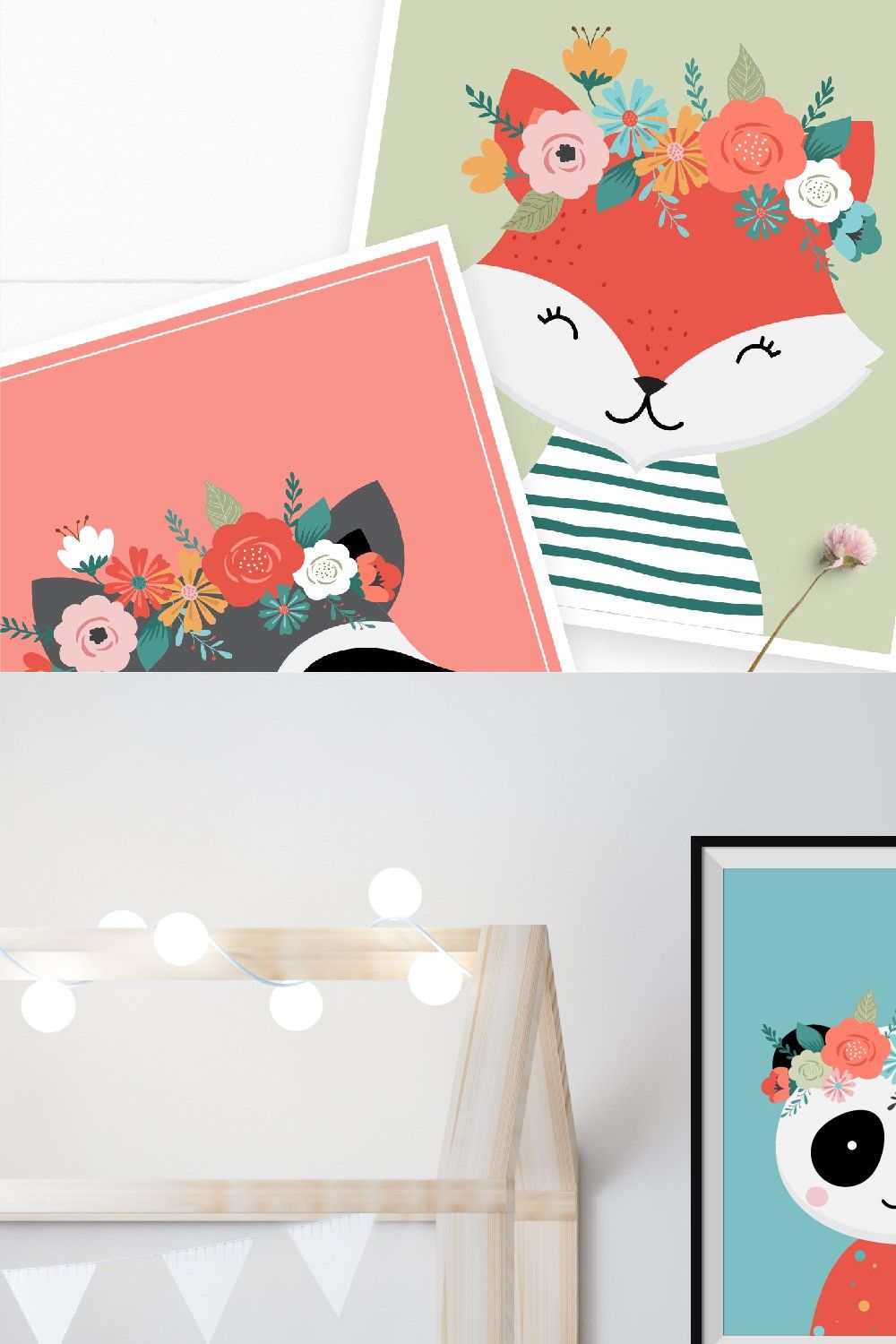 Summer Babies - set of cute animals pinterest preview image.