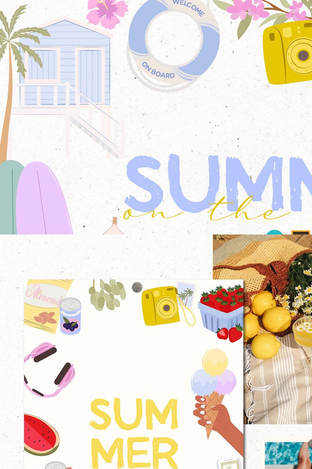Summer on the beach pinterest preview image.