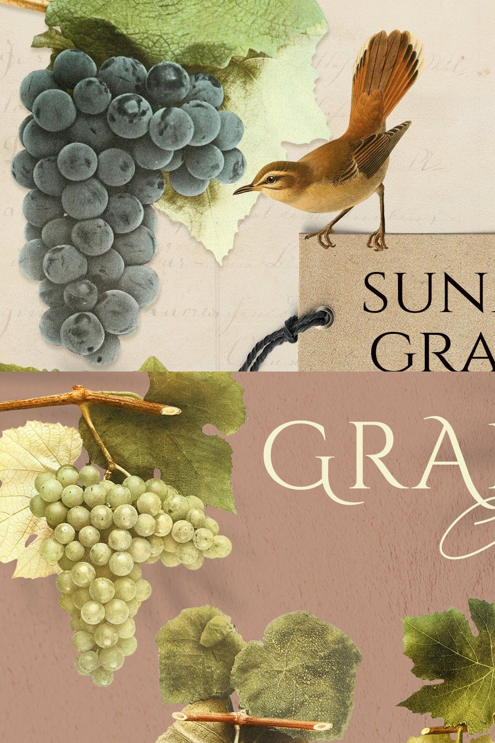 Sunny Grape - luxury vintage set pinterest preview image.