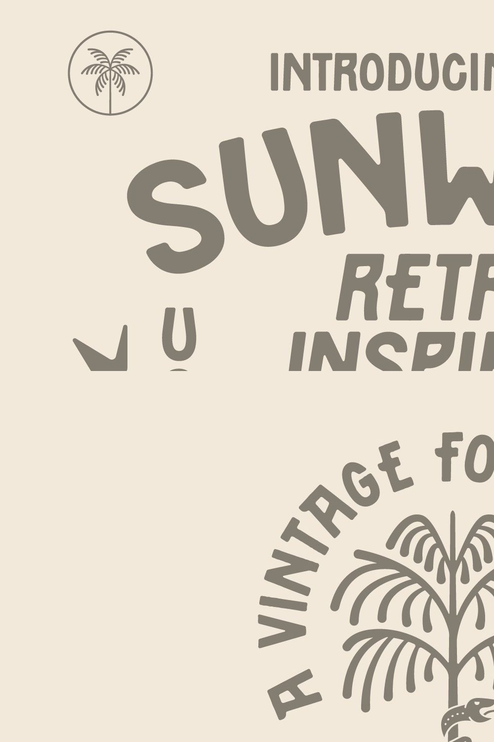 Sunwell Typeface | Vintage Font pinterest preview image.