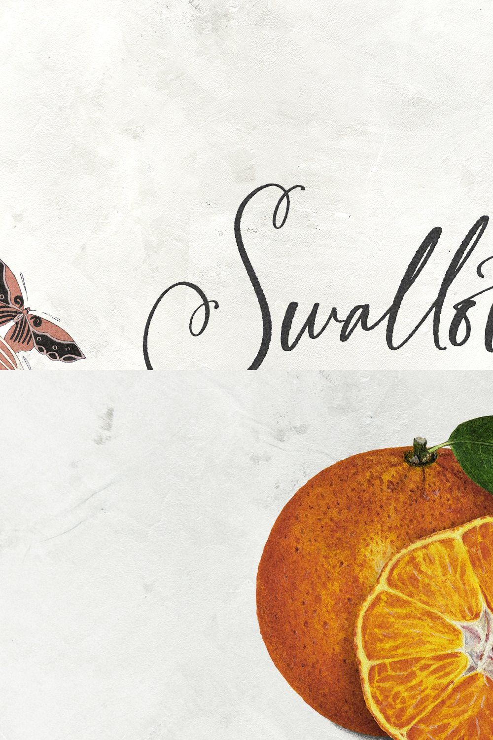 Swallowtail Modern Calligraphy pinterest preview image.
